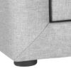 Nightstand, Storage Drawer, Upholstered, Elegant Design, Transitional - Gray - Image 9