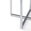 Marsden - Side Table With Polished Stainless Steel Base - White / Silver - Image 4