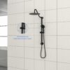 Shower System With 5 Function Rain Hand Shower And Slide Bar Combo - Matte Black - Image 6