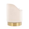 Marla - Contemporary / Glam Vanity Stool - Gold / Cream - Image 3