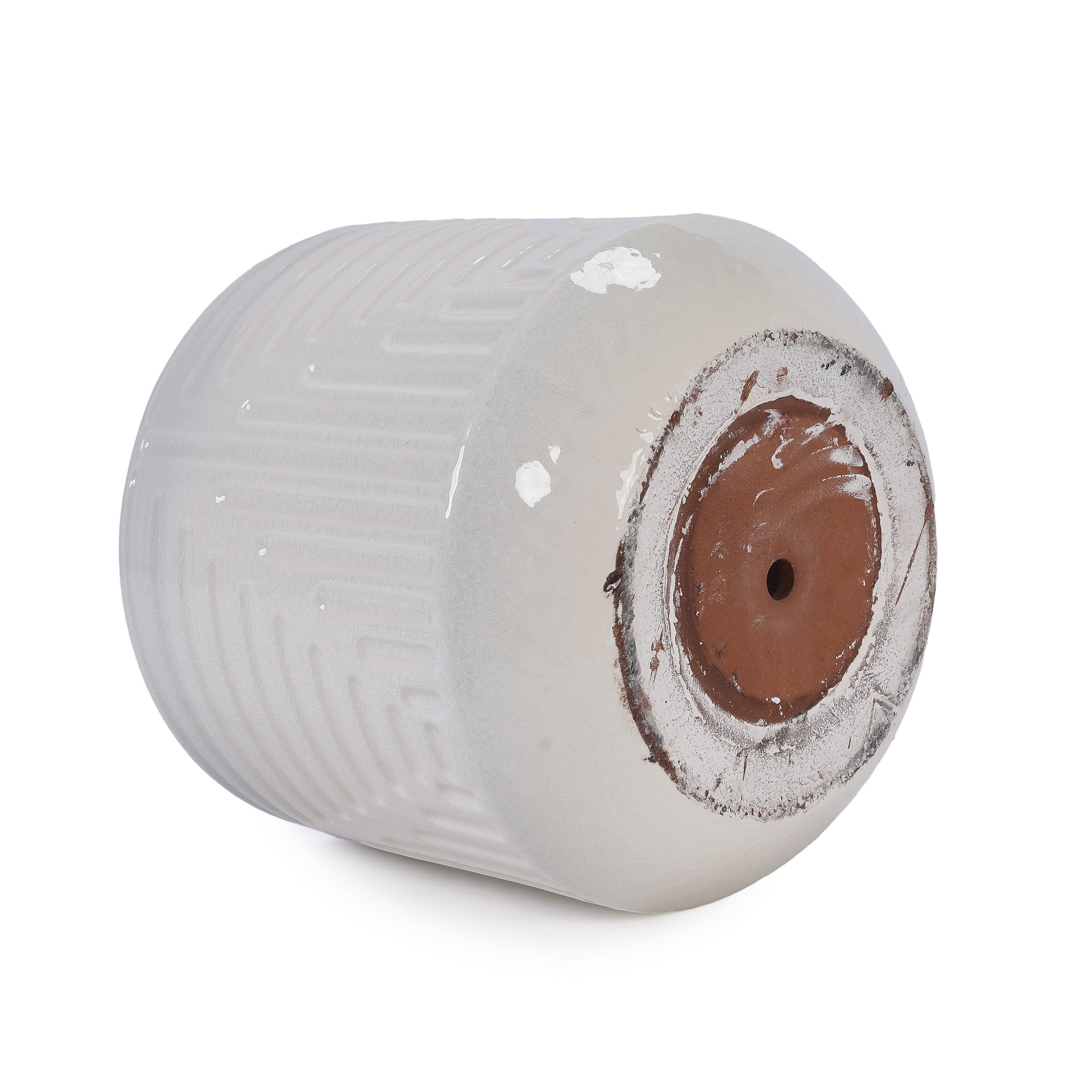 Ceramic Flowerpot, Planter For Patio, Garden Or Windowsill - Milk White - Image 11
