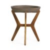 Yukon - Contemporary Side Table With Lightweight Concrete Top And Acacia Wood Frame - Gray - Image 6