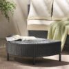 Pt Limon - Outdoor Coffee Table Half Round Design - Gray - Image 5