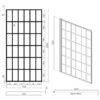 Frameless Fixed Shower Door, Open Entry Design, Tempered Glass - Matte Black - Image 4