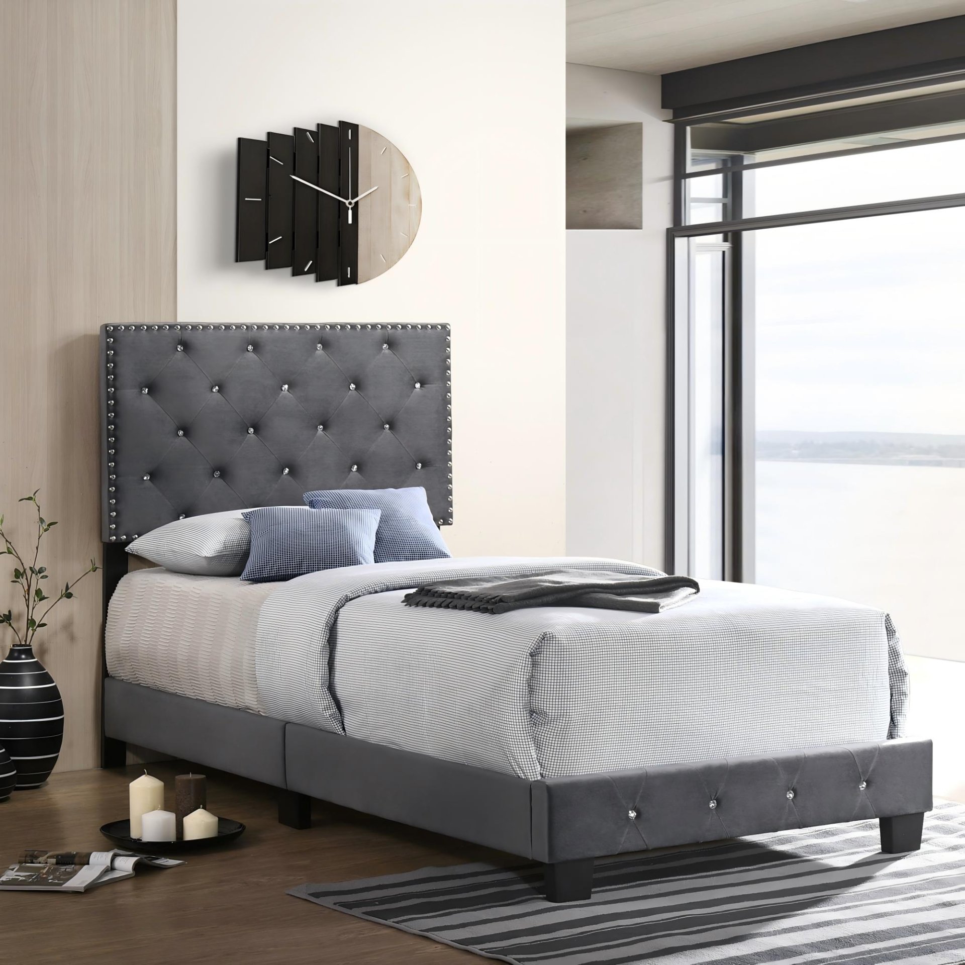 Suffolk - Twin Bed - Gray - Image 2