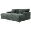 Oversized Double Chaise Lounge Sofa Bed Cloud Couch Upholstered Sleeper Sofa Daybed With 2 Supportive Pillows, USB Ports And Cup Holders - Dark Gray - Image 13