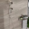 Multi Function Dual Shower Head Shower System With 4.7" Rain Showerhead, 8 Function Hand Shower, Adjustable Slide Bar - Chrome - Image 3