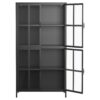 Premium Metal Storage Cabinet With Tempered Glass Doors, Adjustable Shelves, And Anti Tipping Device - Black - Image 8
