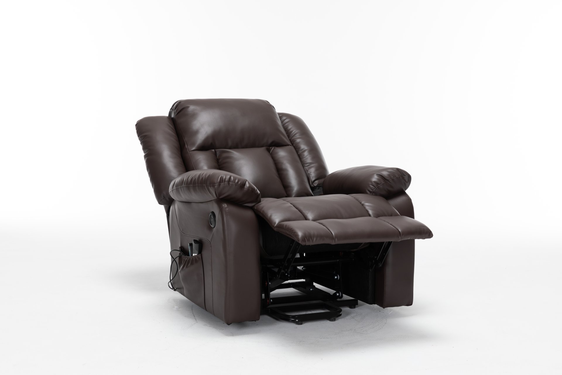 Electric Power Massage Recliner Chair - Dark Brown - Image 14