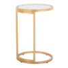 Zenn - Round End Table - Gold / Clear - Image 3