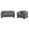 3 Piece Sofa Sets With Legs, Upholstered Couches - Gray - Image 17