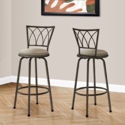 Swivel Bar Stool With Bar Height (Set of 2) - Espresso