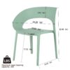1 Piece Designed Single Chair, UV Resistant, Waterproof And Wear Resistant - Haze Green - Image 3