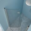 Bi Fold Frameless Shower Door With Tempered Glass,1 / 4" Thickness - Chrome - Image 7