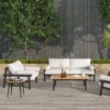 Zara - Dowel Frame Bolster Patio Deep Seating Sofa - Wheat Beige Axroma Olefin - Image 7
