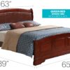 Queen Bed - Cherry - Image 5