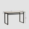 Modern Minimalist Rectangular Glass Dining Table For 4 - 6 With Tempered Glass Tabletop And Metal Legs - Transparent - Image 3