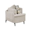 Upholstered 3 Seater Curved Sofa With Printed Pillows Chenille - Beige - Image 13