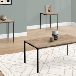Table Set, Coffee, End, Laminate, Contemporary, Modern (Set of 3) - Taupe