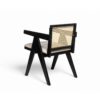 Chandigarh - Farmhouse Style Cane Upholstered Dining Chairs (Set of 2) - Black / Natural - Image 8
