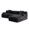 Cloud - Sectional Sofa Upholstered Couch Free Combined Sofa - Black - Image 17
