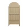 Tall Arched Kitchen Pantry, Arched Storage Display Cabinet With 2 Drawers & Adjustable Shelves, Rattan Door Versatile Storage Cabinet For Kitchen, Dining Room - Natural - Image 8