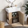 21.6" Floating Bathroom Vanity With Basin And Left Side Storage - Wood - Image 7