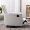 Modern Upholstered Rocker Nursery Chair Plush Seating Glider Swivel Recliner Chair - Beige - Image 10