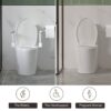 Upgraded Design Armrest, With Glossy Gw 007 1 Piece Toilet With Tornado Flush, Soft Close Seat, Dual Flush Map 1000G, Comfort Chair Seat - Gloss White - Image 8