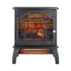 18 Inch 3D Flame Electric Infrared Quartz Fireplace Stove With Remote Control - Black - Image 10