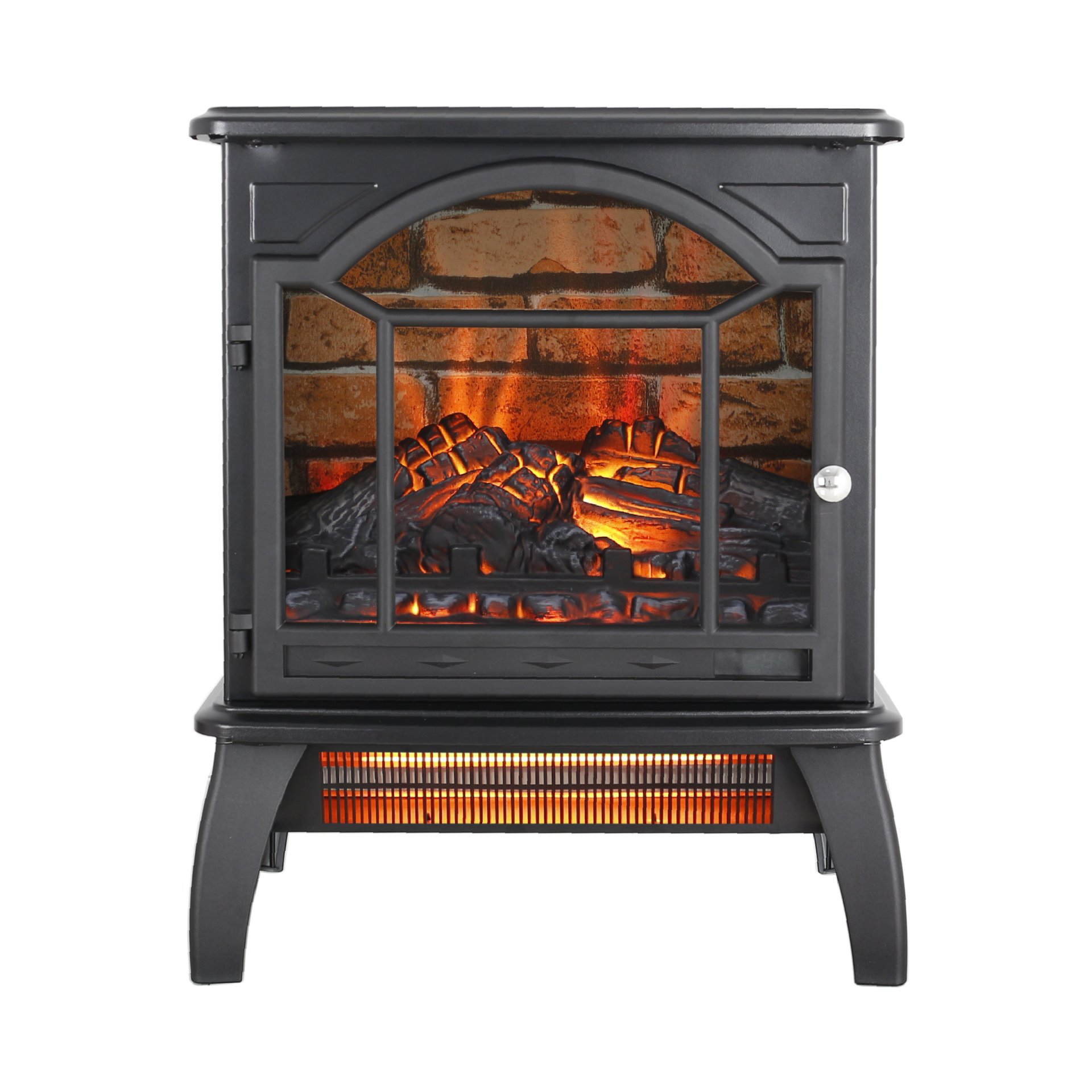 18 Inch 3D Flame Electric Infrared Quartz Fireplace Stove With Remote Control - Black - Image 10