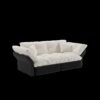 Queen Pull Out Sofa Bed, 3 In 1 Convertible Sleeper Tufted Sofa With 2 Soft Pillows - Beige - Image 12