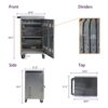 30 And 2 Bay Mobile School Charging Cart Station For Chromebook, Tablet And Laptop Computer With Power Strip Included - Silver - Image 3