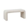 Modern Boucle Waterfall Bench - Cream - Image 6