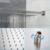 Dual Shower Head System With Rough In Valve, 10" Square Design - Brushed Nickel - Image 5