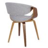 Curvo - Mid-Century Modern Dining Chair (Set of 2) - Walnut / Gray - Image 4