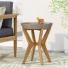 Yukon - Contemporary Side Table With Lightweight Concrete Top And Acacia Wood Frame - Gray - Image 5
