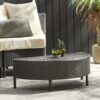 Pt Limon - Outdoor Coffee Table Half Round Design - Gray - Image 6