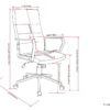Foley - Swivel Office Chair - Distressed Blue - Image 9