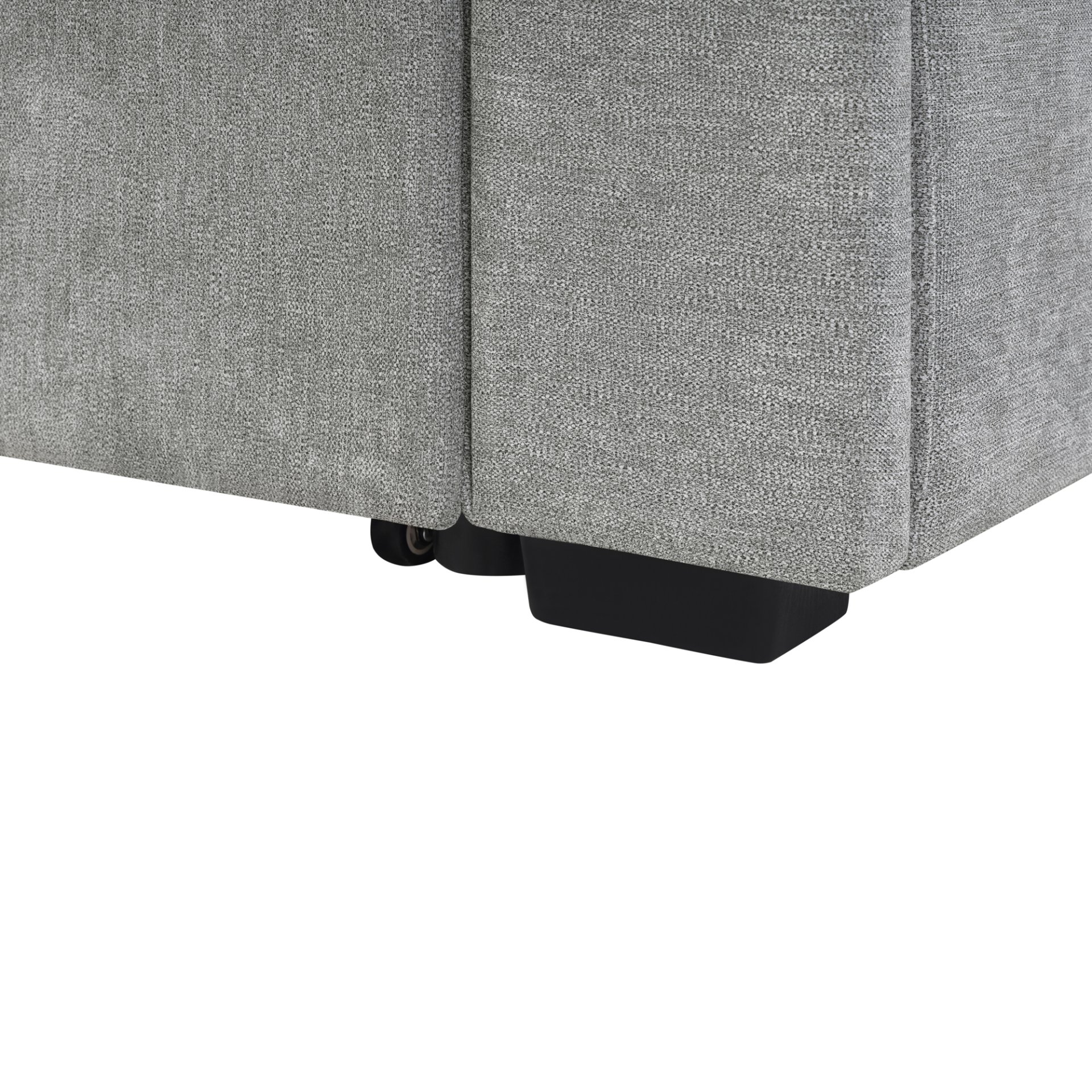 Convertible Sectional Sofa Bed Shaped Sofa With Dual Pull Out Sleepers, Flip Top Table, USB Ports, Cup Holder & Storage - Light Gray - Image 13