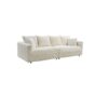 Plush Corduroy 4 Seat Sofa, Modern Comfy Upholstered Sofa Cloud Couch, Deep Seat Couches With Soft Pillows, Convertible Deep Seat Sofa Lounge Chair For Living Room - Beige - Image 11
