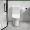 1 Piece Toilet With Dual Flush & Rimless Bowl - Glossy White - Image 6