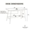 Parker - Desk With Storage Shelf - Off White / Pecan - Image 3