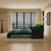 Queen Pull Out Sofa Bed, 3 In 1 Convertible Sleeper Tufted Sofa With 2 Soft Pillows - Green - Image 8