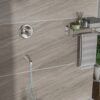 10" Round Rain Shower Head System With Waterfall Tub Spout, Wall Mounted, Stainless Steel - Brushed Nickel - Image 5