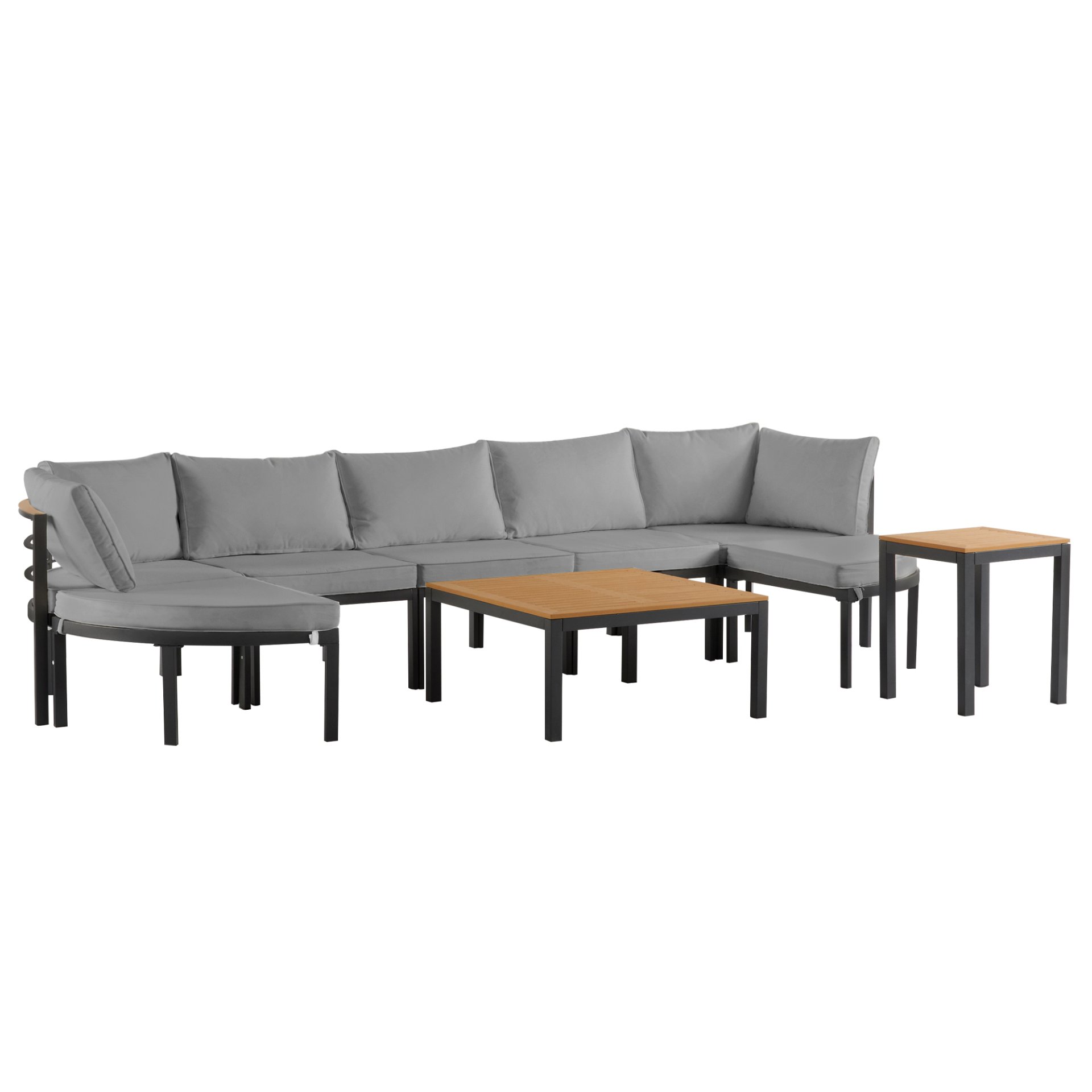 Outdoor Sectional Sofa Set With Cushions - Gray - Image 13