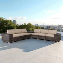 6 Piece Patio Seating Group With Cushions - Espresso