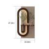 Adjustable LED Sandstone Wall Decor With Simulated Plants 3D Art Sculpture, Glass Vase & Rabbit Statue, Remote Control - Light Coffee - Image 3