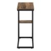 Accent Table, C - Shaped, Contemporary And Modern - Brown - Image 3