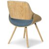 Malden - Bentwood Dining Chair With Wood Back - Denim Blue / Light Brown - Image 3